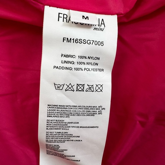 FRACOMINA Mini Vibrant Pink Quilted Jacket with Chain Detail size M - Picture 4 of 5